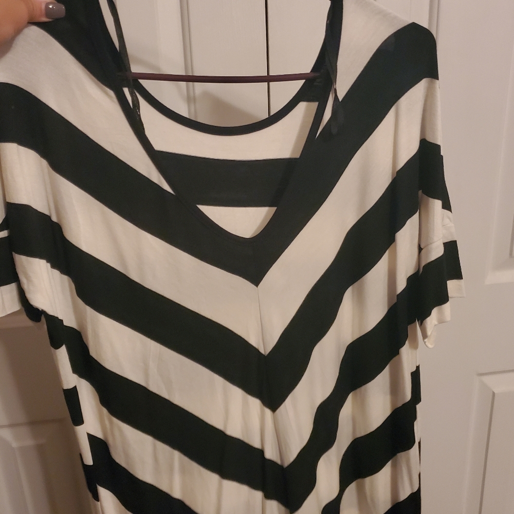 Black and white striped shirt